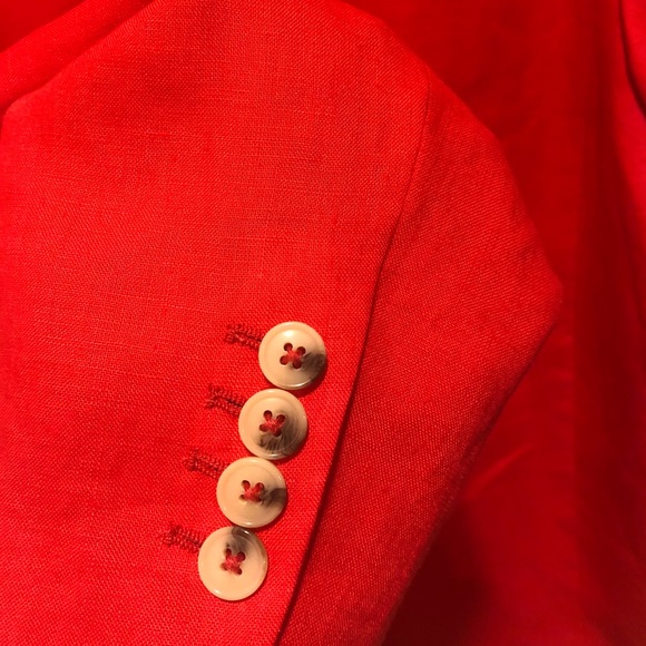 NWT ZARA STRAIGHT CUT 100% LINEN BLAZER JACKET - Picture 12 of 14